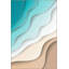 Tapis lavable à motifs Modern Blue Sea-1912970528