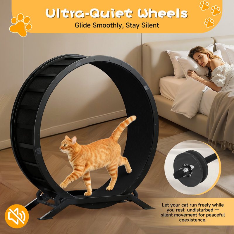 93cm H Cat Tree, Dark Black