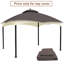Auvent de remplacement pour abri de jardin 10 pi x 12 pi, brun, avec blocage, hydrofuge, décoloration, évent et auvent pour auvent, matériau protégé, trou de drainage-1152029141