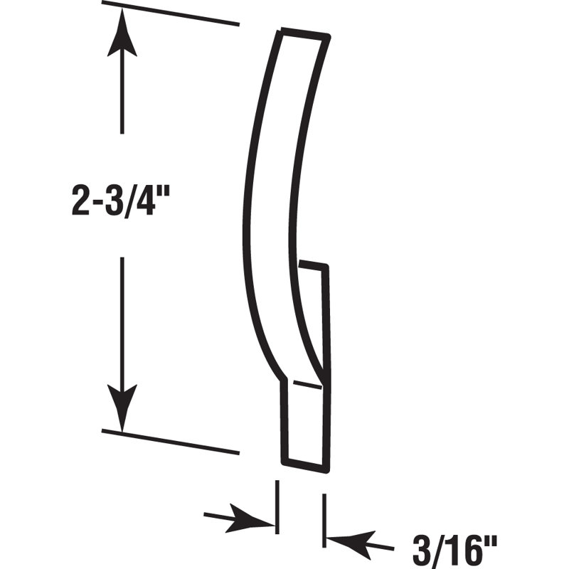 3/16 in. Corner Mounted Window Screen Tension Spring, 2-3/4 in. Bowed Length