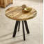 Lamantia Round Solid Wood Top Metal Base Dining Table