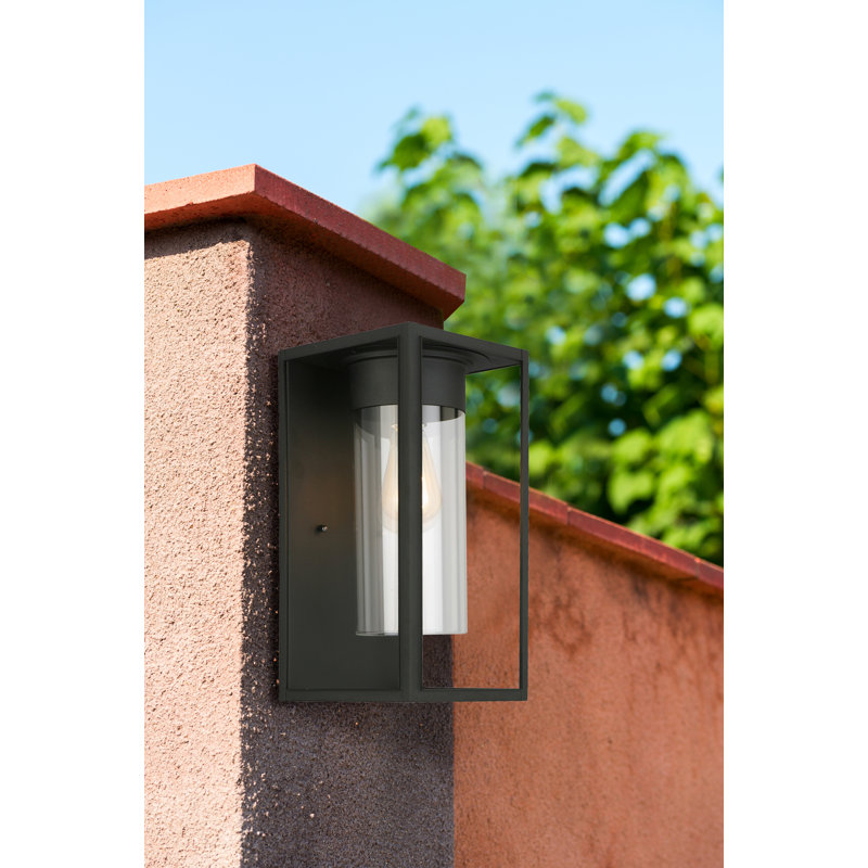 Plafonnier encastré d'extérieur Adelina, H 15po x l 7,36 po x P 7,24 po, Noir mat
