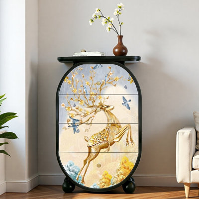 Armoire console en bois massif French French