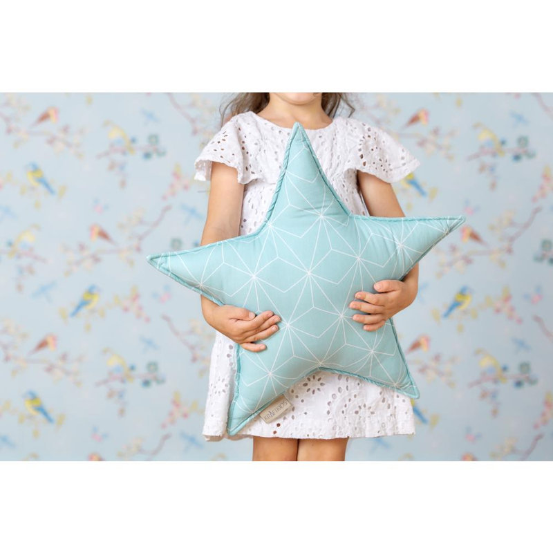 Weiße, Dünne Diamante Geometric Novelty Cushion, Mint