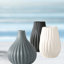 3 vases cannelés emblématiques 3 pièces 