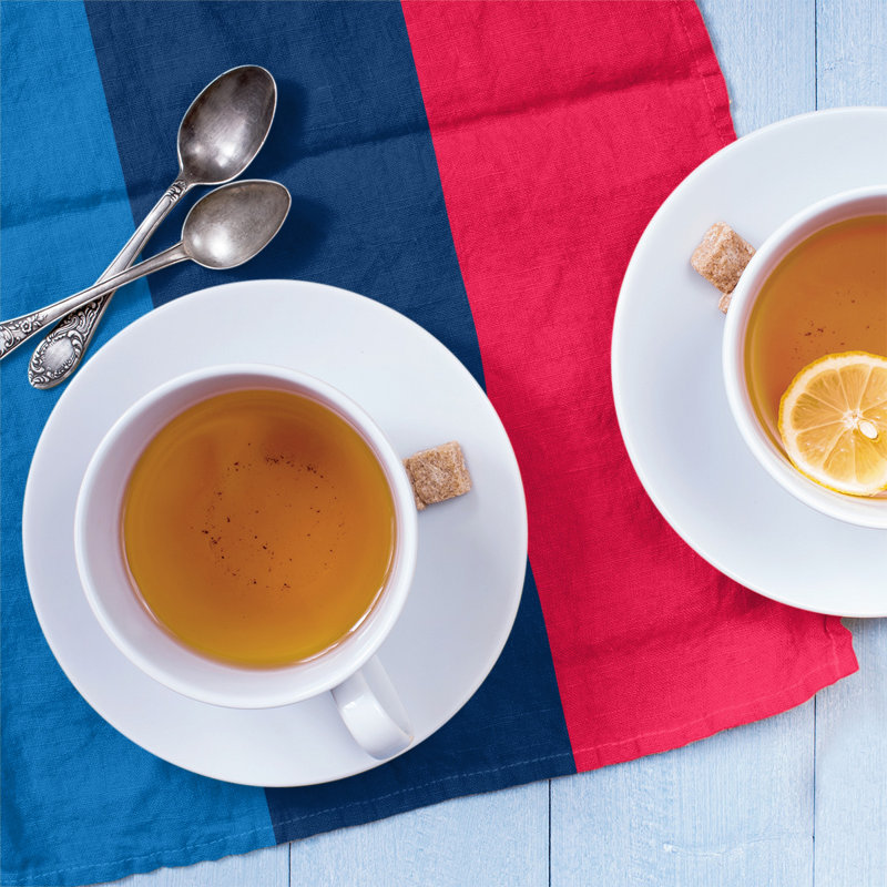 Tea Towel Kitchen Towel, Blue/Navy/Red, Cotton Blend