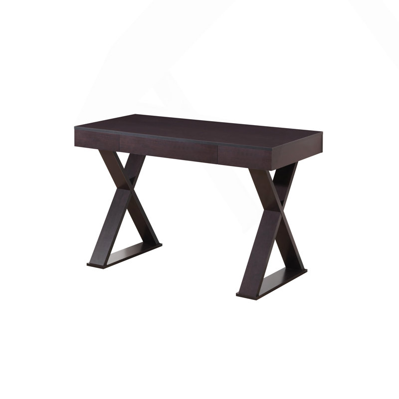 Bureau d'écriture tendance avec tiroir, espresso