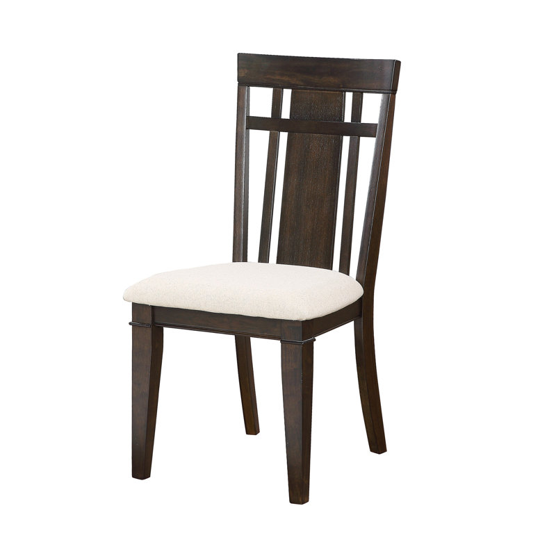 Ensemble de 2 chaises d'appoint en bois brun foncé à finition classique