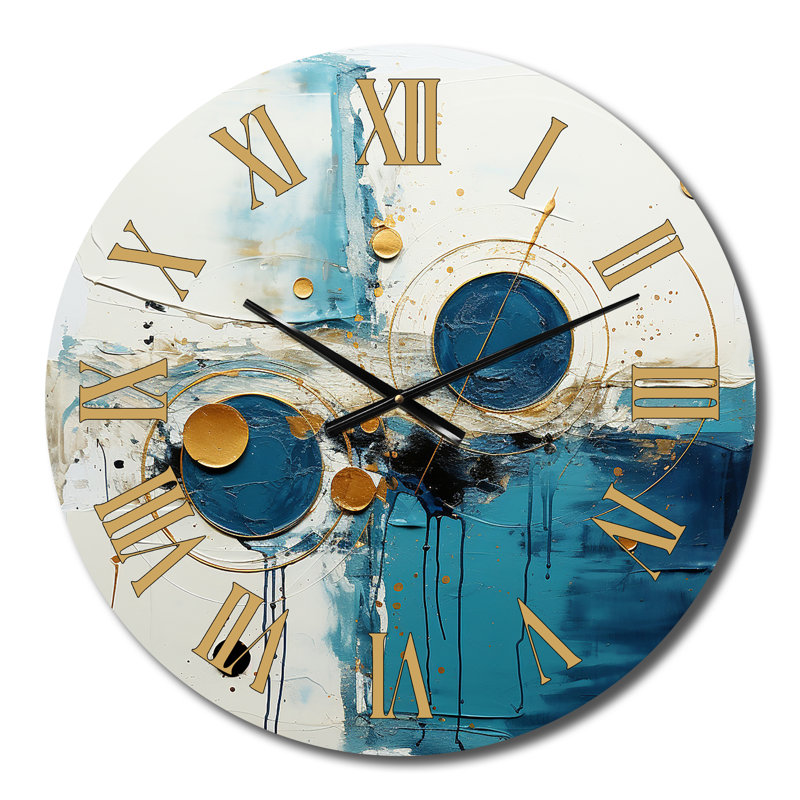 Cohberg - Horloge murale géométrique moderne, Moyenne