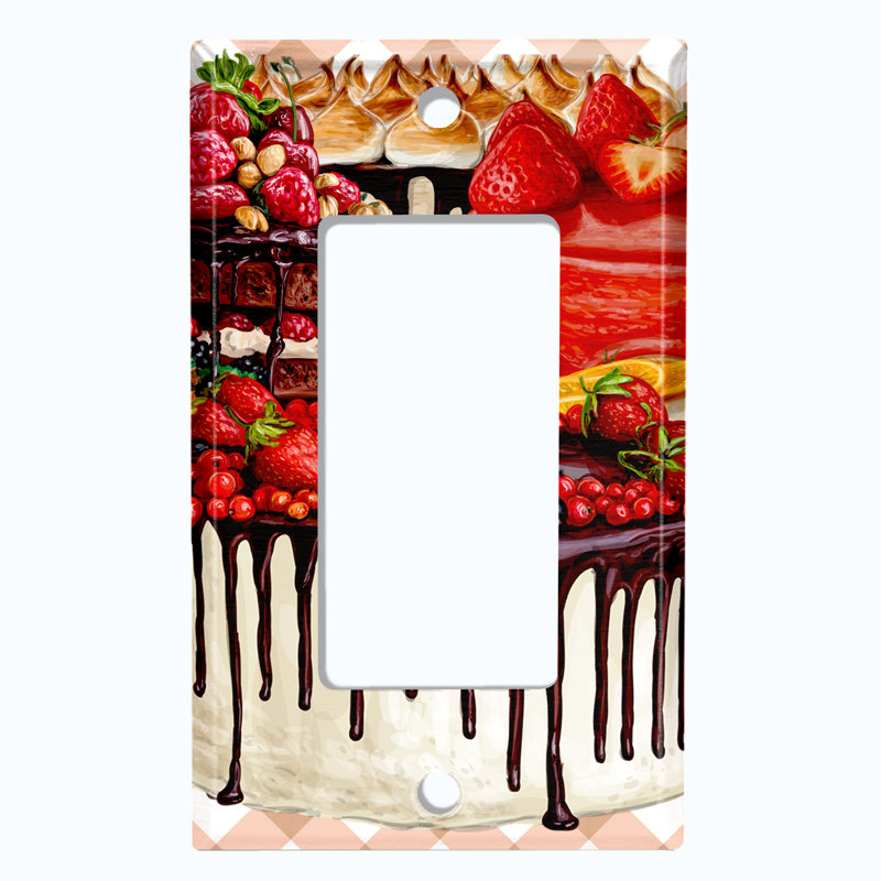 Layered Chocolate Cake Party Patterned 1 - Gang Rocker Standard Wall Plate