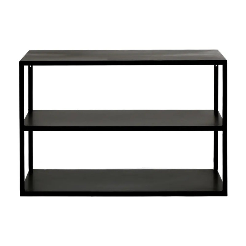 Bergin 60cm W Metal Shelving Unit, Black