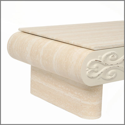 Table basse à plateau relevable, bureau moderne en bois avec rangement caché