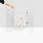 Clear Freestanding Pet Gate with Door-196312845