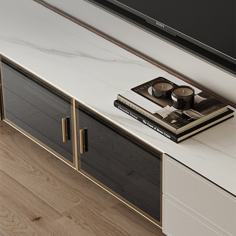 Meuble télé et table basse de style moderne et minimaliste
