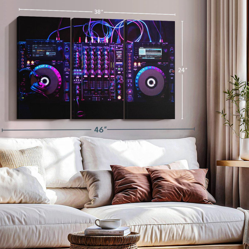 " DJ Audio Controller ", 24" H x 38" W x 1.25" D