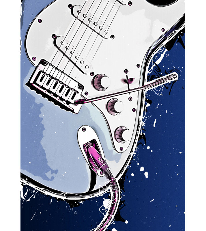 guitar, 81.28 cm H x 121.92 cm W