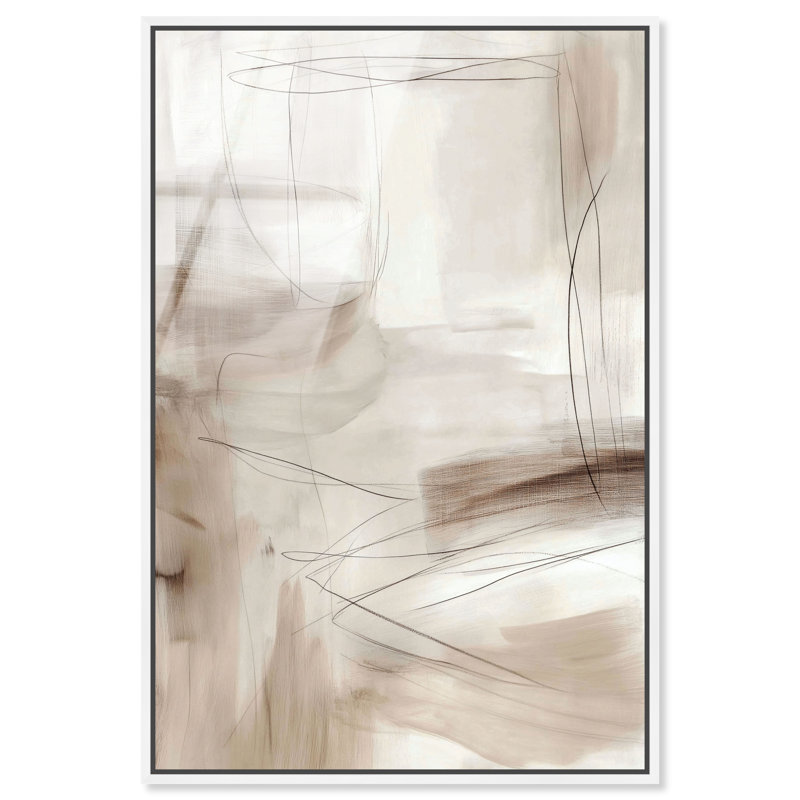 «Creamy Layers II», reproduction d'art sur toile encadrée par Art Remedy, cadre doré, 20 x 30, H 31 po x l 21 po