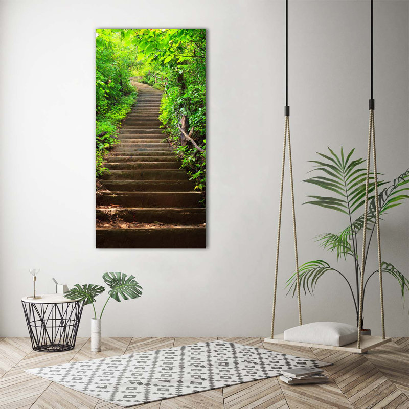 Stairs To The Forest - Wrapped Canvas Print