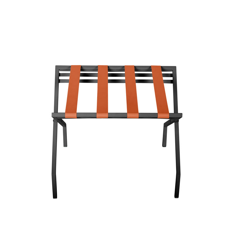 Porte-bagages pliable en métal Suba, Noir, Orange