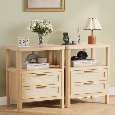 19.7cm W Manufactured Wood Bedside Table