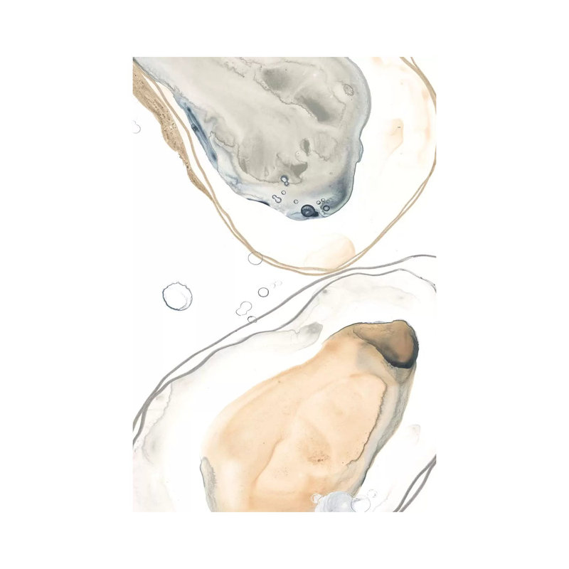 Ocean Oysters IV by June Erica Vess - Wrapped Canvas Gallery-Wrapped Canvas Giclée, 30.48cm H x 20.32cm W