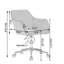 Chaise de bureau rotative à hauteur ajustable 360 ° avec pieds en métal dorés et roue universelle