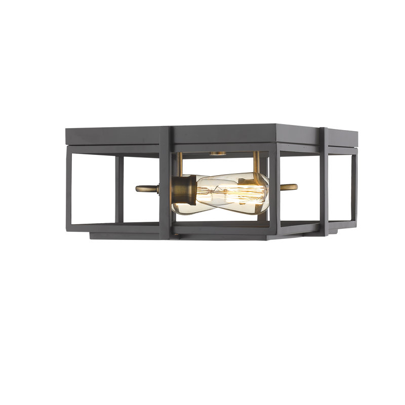 Vigue Flush Mount, Bronze/Heritage Brass