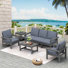 Reata HDPE 7 Piece Sofa Seating Group with Cushions