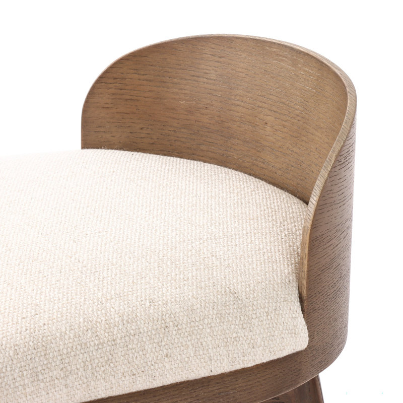Cloris Swivel Stool-Altair Sienna-Counter & Bar, Counter Stool (26.97" Seat Height), Thames Cream Polyester Blend