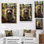 Vibrant Raccoon Portrait III - art mural de raton laveur pour le salon-478840515-478840524