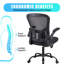 Chaise de bureau ergonomique en filet avec accoudoirs rabattables Oetjen-64433918