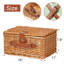 Panier en osier, service pour 2