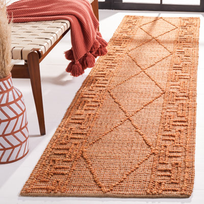 Tapis géométrique en jute / coton à tissage plat Jeanasia