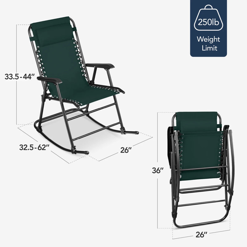Chaise berçante d'extérieur, Vert forêt
