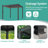 Outdoor Aluminum Pergola with Adjustable Louvered Roof and Solar LED Lights-104701538-104701540