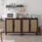 70" Rattan Buffet Cabinet With Adjustable Shelves - 4 Door Sideboard With Ample Storage