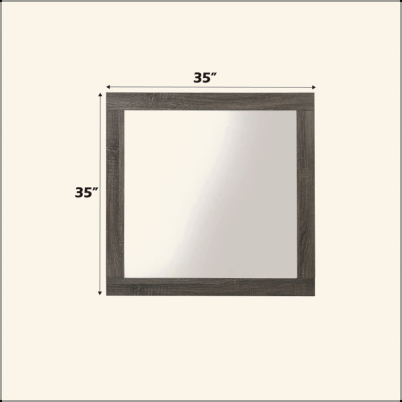 Miroir rustique à finition chêne gris