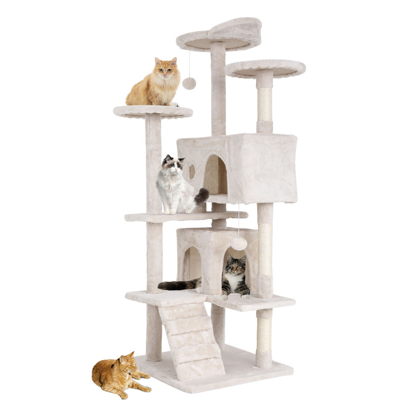Arbre à chat 54 'Ciannah, 54.7", Beige