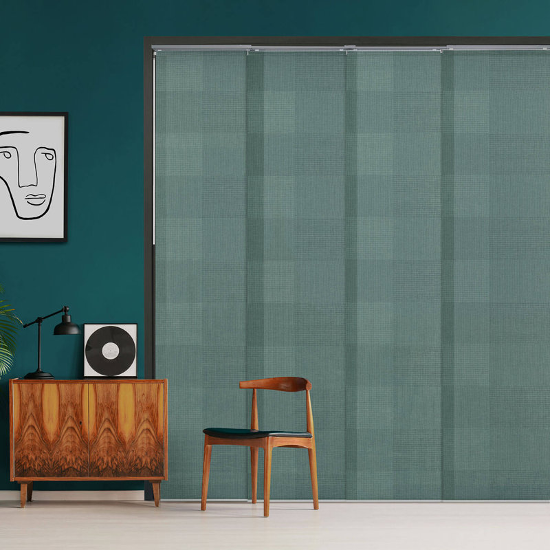Store vertical filtrant la lumière Sharmaine, Vert