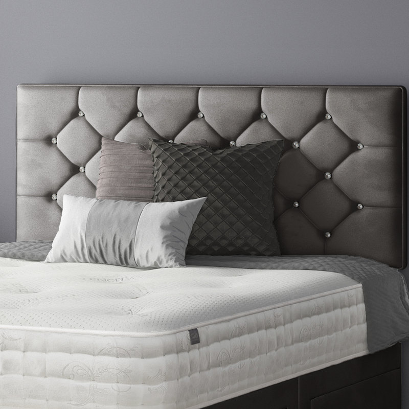 Hatmaker Divan Bed Base, Small Double (4'), Grey, 2 Foot-end Drawers