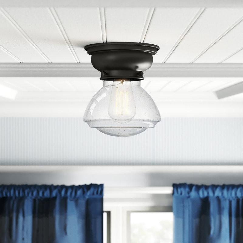 Plafonnier encastré 1 lumière 3,75 po Chesterville, Blanc mat, Nickel poli, Ampoule DEL 6 watts Vinage