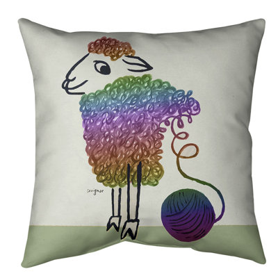 Coussin décoratif à affiche en laine