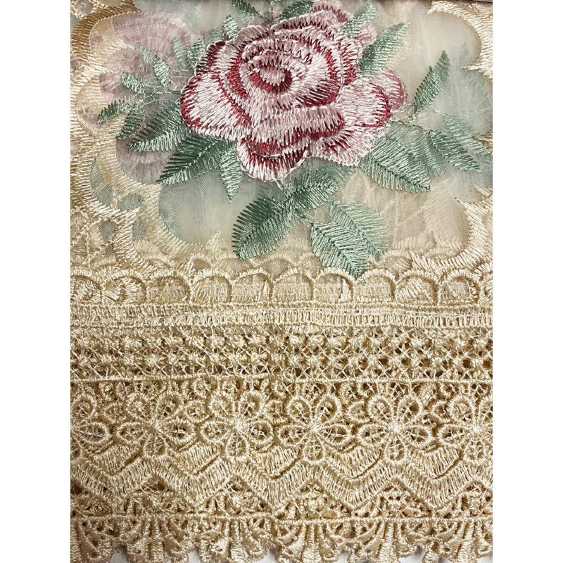 Maxus Floral Ruffled Kitchen Curtain