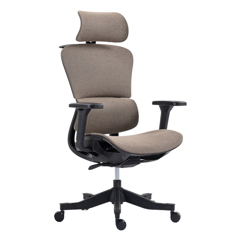 Luxury Ergonomic Office Chair With Adjustable Recline Angle And 360° Silent Casters For Smooth Gliding., Brown