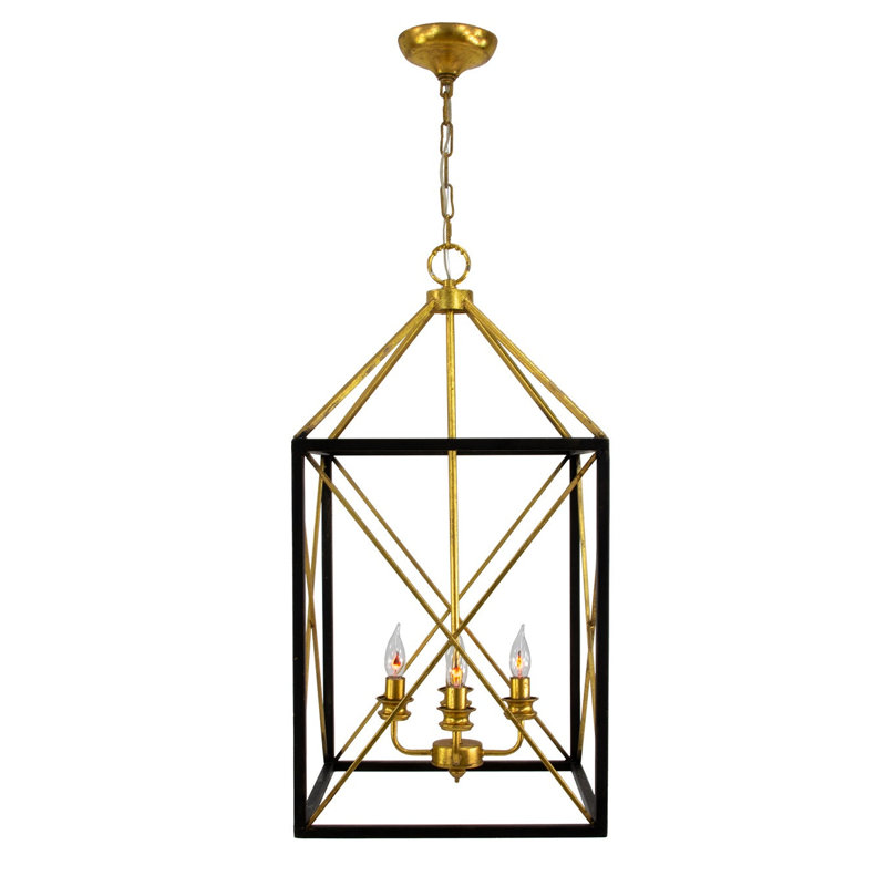 Megan 4 - Light Chandelier, Black