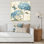«Butterfly Blue Garden II», reproduction d'art sur toile tendue