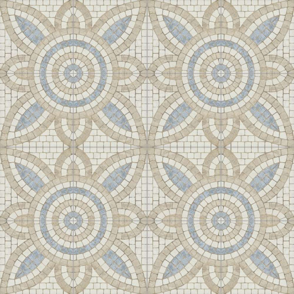 Roman Road 8" x 8" Satin Porcelain Patterned Floor and Wall Tile