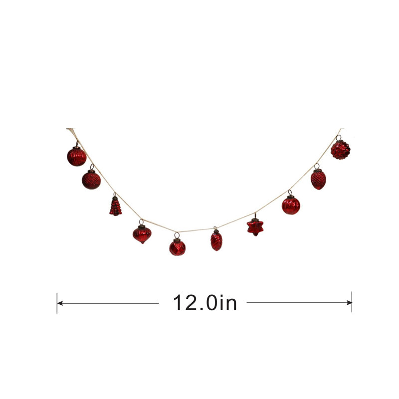 Guirlande en verre, Rouge