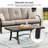 4 Piece Aluminum Conversation Seating Group with Sunbrella Cushions
