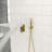 Dual Shower Head  12 Inch Wall Mounted Square Shower System With Roughin Valve,Gold-124944717